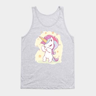 Super Cute Little Dabbing Unicorn Tank Top